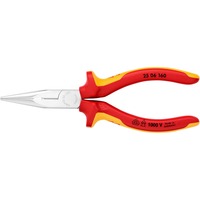 KNIPEX Flachrundzange 25 06 160 , Greifzange gezahnte Griffflächen