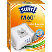 Melitta Staubsaugerbeutel M 60 EcoPor 4 Beutel + 1 Filter, Miele Guard