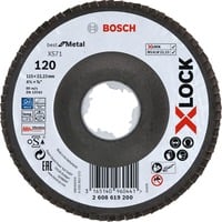 Bosch PRO X571 X-LOCK Fächerschleifscheibe, Ø 115mm, K120 Bohrung 22,23mm, abgewinkelt