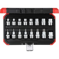 GEDORE Red Steckschlüssel-Satz 1/2", Sechsrund, 16-teilig rot/schwarz, E10 - T70