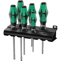 Wera Schraubendreher Satz 334/6 schwarz/grün, Kraftform Plus, Lasertip