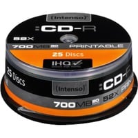 Intenso CD-R 700 MB, CD-Rohlinge 52fach, 25 Stück