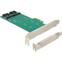 DeLOCK PCIe x1 > 2 x M.2 Key B Low Profi, Adapter