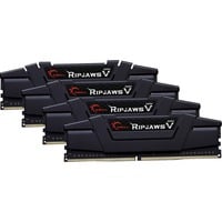 G.Skill DIMM 64 GB DDR4-3600 (4x 16 GB) Quad-Kit, Arbeitsspeicher schwarz, F4-3600C18Q-64GVK, Ripjaws V, INTEL XMP