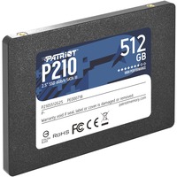 Patriot P210 512 GB, SSD schwarz, SATA 6 Gb/s, 2,5"