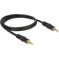 DeLOCK Audiokabel Klinke 3,5mm 4Pin > 3,5mm Stecker 4Pin schwarz, 1 Meter