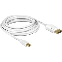 DeLOCK Kabel mini DisplayPort > DisplayPort weiß, 3 Meter