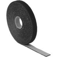 DeLOCK Klettband auf Rolle, 5 Meter x 13mm, Kabelbinder schwarz