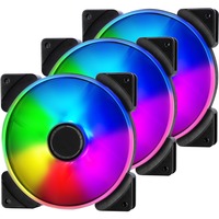 Fractal Design Prisma AL-14 3P ARGB, Gehäuselüfter schwarz, 3er Pack, 140 mm
